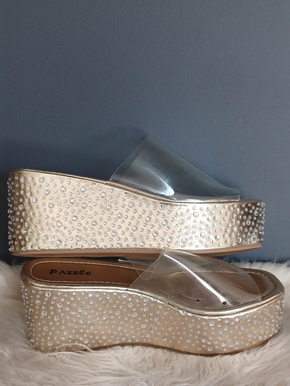 Pazzle Rhinestone Wedge Platforms - Picture 10 of 14